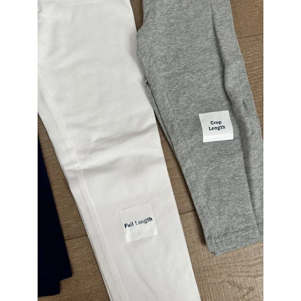 Old Navy Girls Stretch Leggings 3-Pack - Navy White & Gray - Sizes S (6-7)